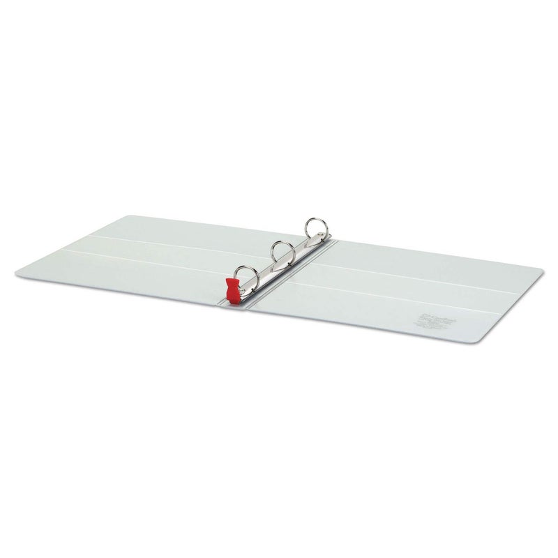 Cardinal 3 Ring Binder, 1 Inch Premier Easy Open Binder, ONE-TOUCH Locking Round Rings, 200-Sheet Capacity, ClearVue Cover, PVC-Free, White (11100) - Image 3